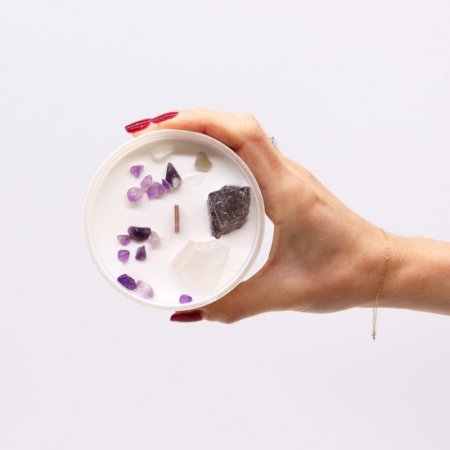 (image for) Chakra Crystal Candles - Crown Chakra