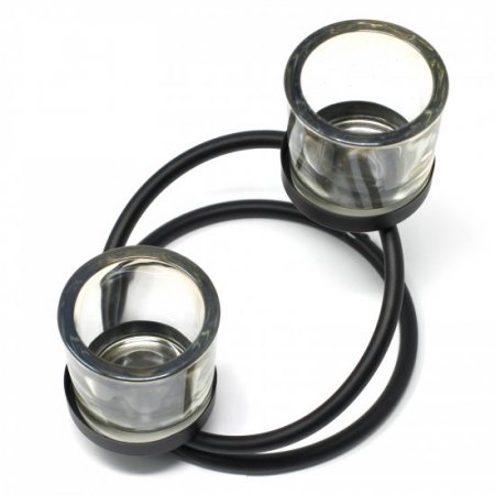 (image for) Centrepiece Iron Votive Candle Holder - 2 Cup Double Step