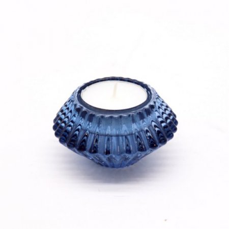 (image for) Flower Flip Dinner Candle / Tealight Holder - Royal Blue