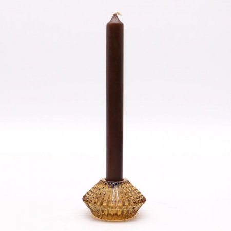(image for) Flower Flip Dinner Candle / Tealight Holder - Antique Amber