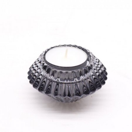 (image for) Flower Flip Dinner Candle / Tealight Holder - Midnight Grey