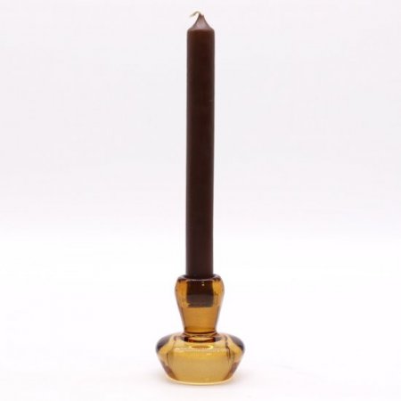 (image for) Mushroom Flip Dinner Candle / Tealight Holder - Antique Amber