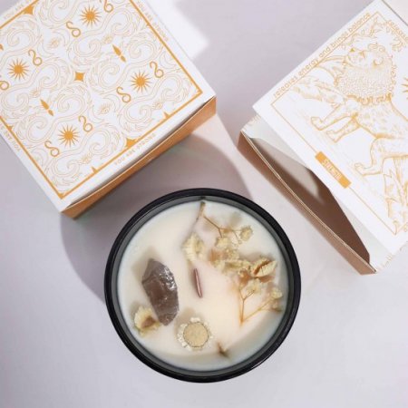 (image for) Hop Hare Crystal Magic Flower Candle - The Lion