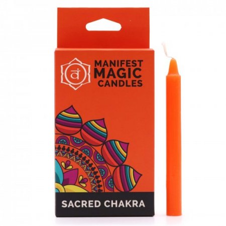 (image for) Manifest Magic Candles (pack of 12) - Orange - Sacred Chakra