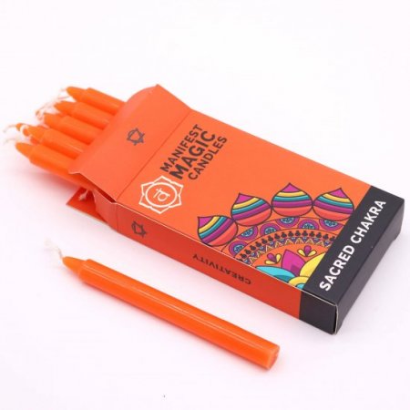 (image for) Manifest Magic Candles (pack of 12) - Orange - Sacred Chakra