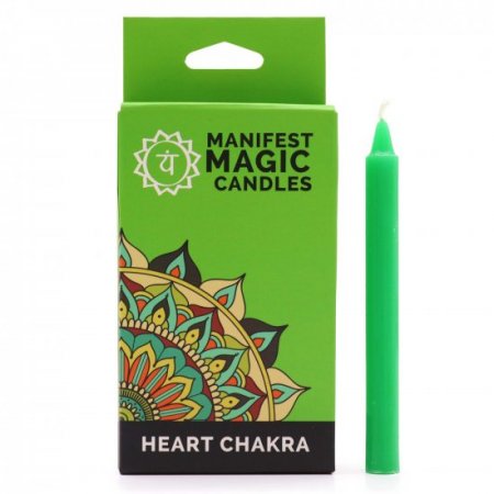 (image for) Manifest Magic Candles (pack of 12) - Green - Heart Chakra