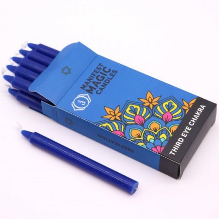 (image for) Manifest Magic Candles (pack of 12) - Indigo - Third Eye Chakra