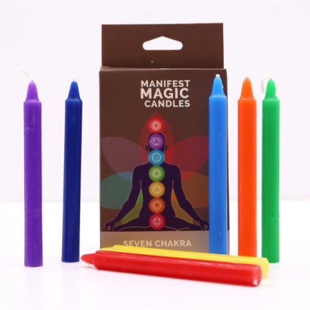 (image for) Seven Charkra Manifest Candles (pack of 7)