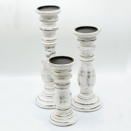 (image for) Classic Candle Stand - Whitewash - Small