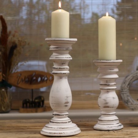 (image for) Classic Candle Stand - Whitewash - Small