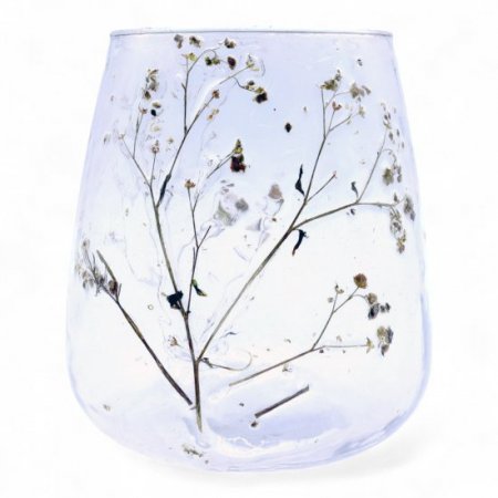 (image for) Natural Floral Glass - Vase Candle Holder - Margarita - (12x11cm)