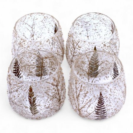 (image for) Natural Floral Glass - Straight Candle Holder - Pino - (10x9cm)