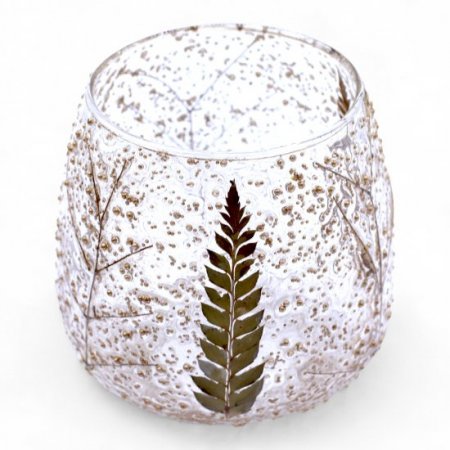 (image for) Natural Floral Glass - Straight Candle Holder - Pino - (10x9cm)