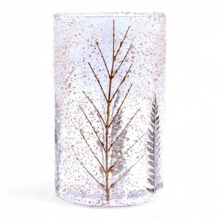 (image for) Natural Floral Glass - Tall Vase Candle Holder - Pino - (19x11cm)