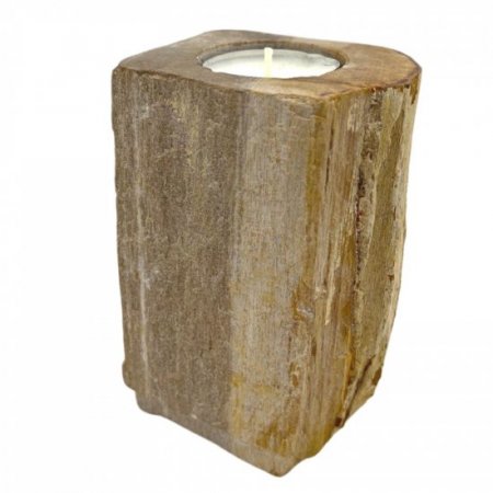 (image for) Petrified Wood Candle Holder - Single Tall