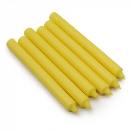 (image for) Solid Colour Dinner Candle Set - Pack of 21 - Rustic Lemon
