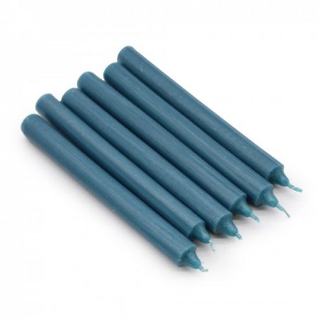 (image for) Solid Colour Dinner Candle Set - Pack of 21 - Rustic Teal