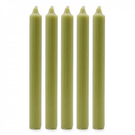 (image for) Solid Colour Dinner Candle Set - Pack of 21 - Rustic Olive