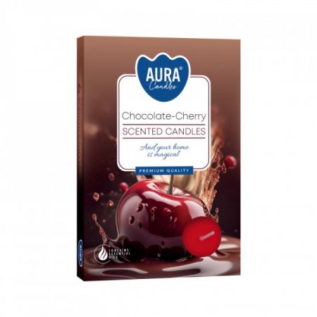 (image for) Set of 6 Scented Tealights - Chocolate & Sour Cherry