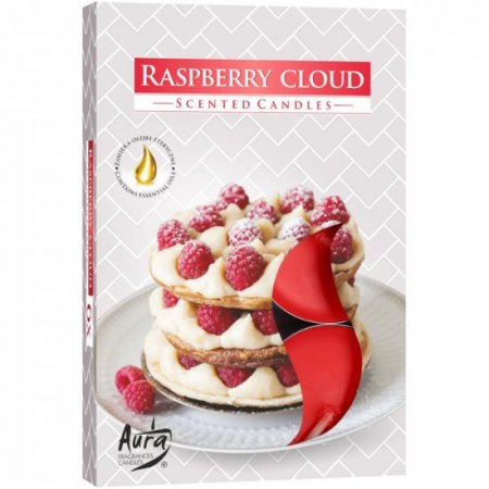 (image for) Set of 6 Scented Tealights - Raspberry Cloud