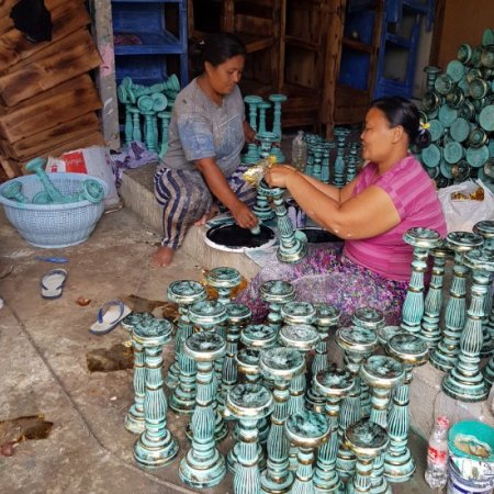 (image for) Small Candle Stand - White Gold