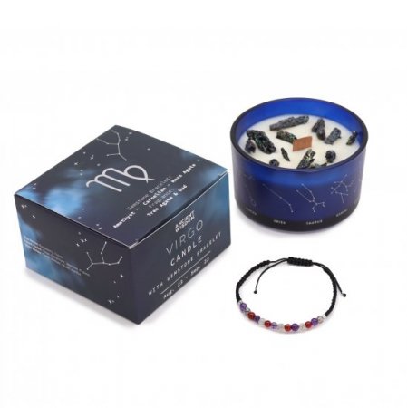 (image for) Zodiac Crystal Candle with Bracelet - Virgo