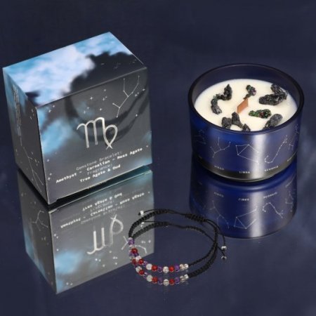 (image for) Zodiac Crystal Candle with Bracelet - Virgo