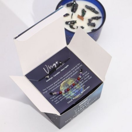 (image for) Zodiac Crystal Candle with Bracelet - Virgo