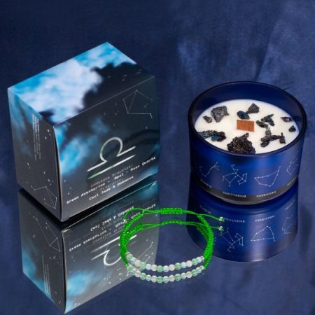 (image for) Zodiac Crystal Candle with Bracelet - Libra