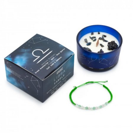 (image for) Zodiac Crystal Candle with Bracelet - Libra