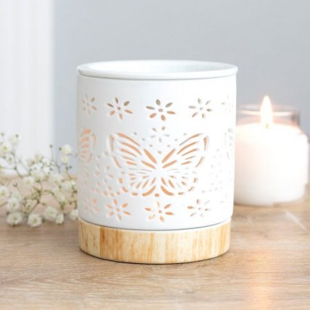 (image for) Matt Ceramic Butterfly Oil Burner