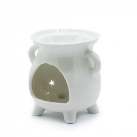 (image for) Cauldron Oil Burner - Moon Phase - White