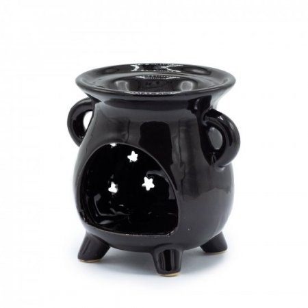 (image for) Cauldron Oil Burner - Moon & Stars - Black