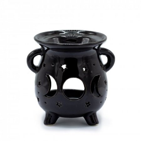 (image for) Cauldron Oil Burner - Moon Phase - Black