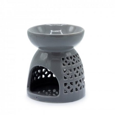 (image for) Classic Oil Burner - Morrocan Cutout - Grey