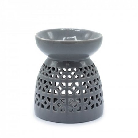 (image for) Classic Oil Burner - Morrocan Cutout - Grey