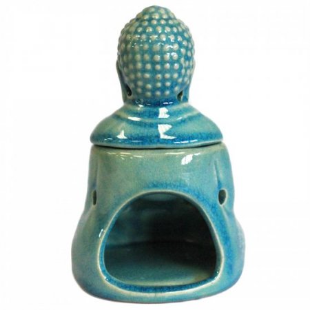 (image for) Sitting Buddha Oil Burner - Blue