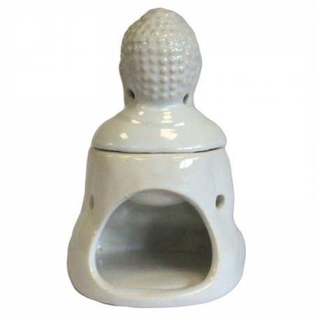 (image for) Sitting Buddha Oil Burner - White