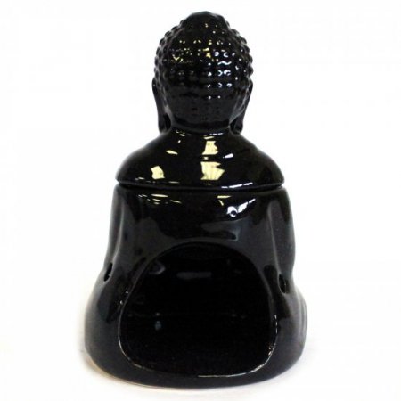 (image for) Sitting Buddha Oil Burner - Black