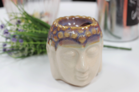(image for) Buddha Oil Burner - Ivory & Mint