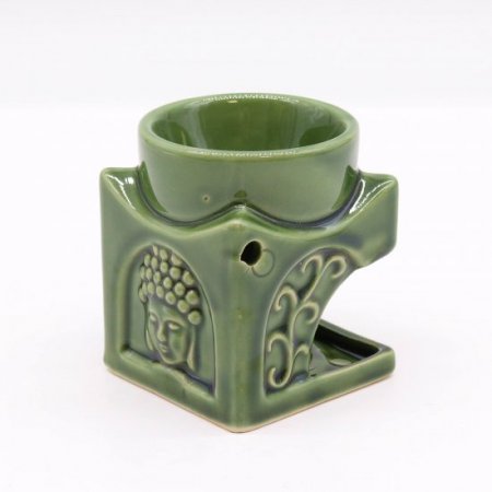 (image for) Square Buddha Burner - Dark Jade