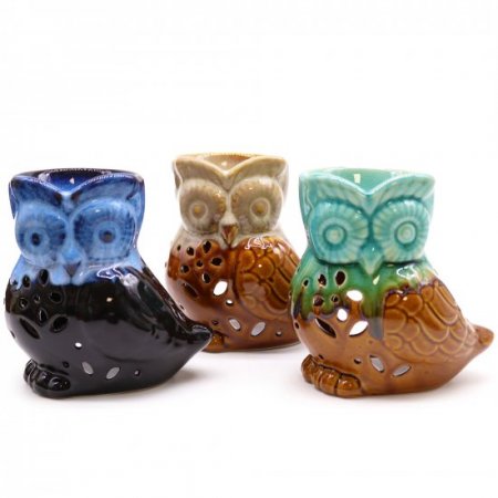 (image for) Classic Rustic Oil Burner - Owl Side-on (assorted)