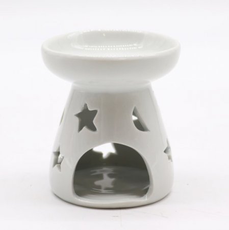 (image for) Sm Classic White Oil Burner - Moon & Star