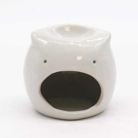 (image for) Classic White Oil Burner - Short Owl