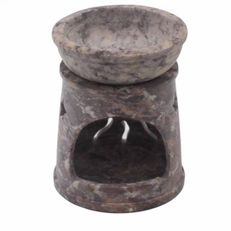 (image for) Small Soapstone Oil Burner 8cm - Sun & Stars