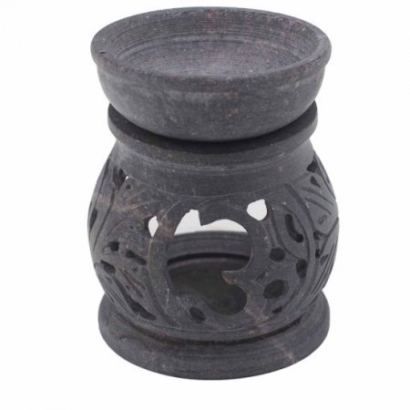 (image for) Small Soapstone Oil Burner 8cm - Om