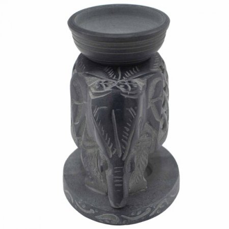 (image for) Soapstone Oil Burner 10.5cm - Standing Elephant