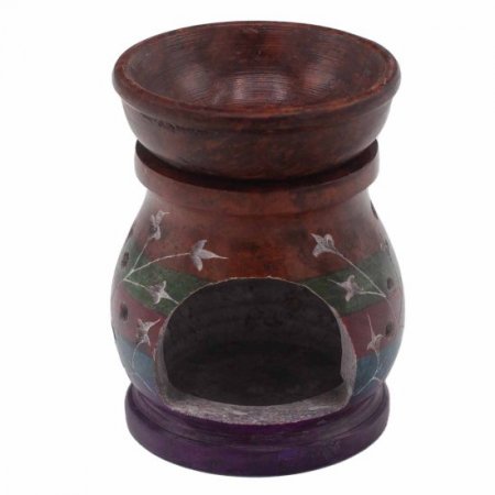 (image for) Soapstone Oil Burner 10cm - Hamsa - Five Colours