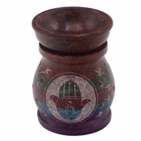 (image for) Soapstone Oil Burner 10cm - Hamsa - Five Colours