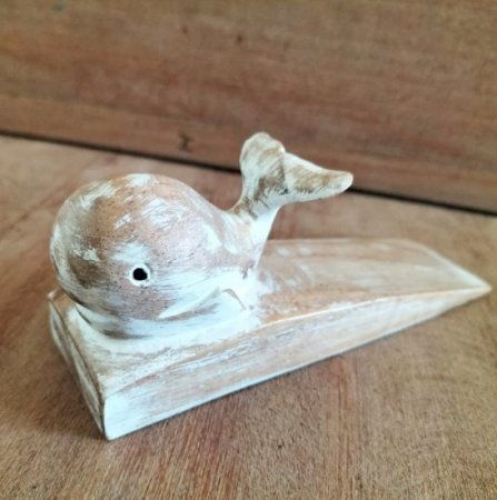 (image for) Hand carved Doorstop - Whale